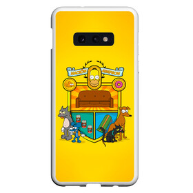 Чехол для Samsung S10E с принтом Simpsons nation в Кировске, Силикон | Область печати: задняя сторона чехла, без боковых панелей | gomer | simpsons | the simpson | гомер | мульт | мультфильм | симпсоны