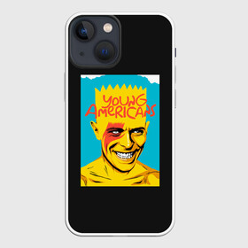 Чехол для iPhone 13 mini с принтом Bart x Bowie в Кировске,  |  | bart | simpsons | the simpson | барт | дэвид бови | дэвид боуи | мульт | мультфильм | симпсоны