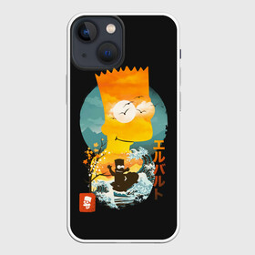 Чехол для iPhone 13 mini с принтом Барт в Азии в Кировске,  |  | bart | simpsons | the simpson | азия | барт | мульт | мультфильм | симпсоны | япония