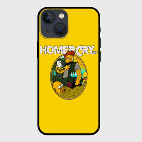 Чехол для iPhone 13 mini с принтом Homer Cry в Кировске,  |  | Тематика изображения на принте: far cry | farcray | gomer | homer | simpsons | the simpson | гомер | мульт | мультфильм | симпсоны | фар край
