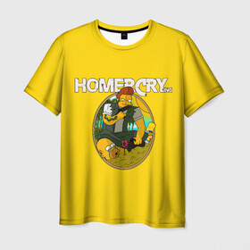 Мужская футболка 3D с принтом Homer Cry в Кировске, 100% полиэфир | прямой крой, круглый вырез горловины, длина до линии бедер | far cry | farcray | gomer | homer | simpsons | the simpson | гомер | мульт | мультфильм | симпсоны | фар край