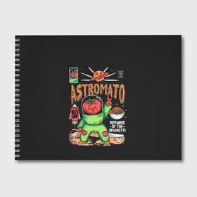 Альбом для рисования с принтом Astromato в Кировске, 100% бумага
 | матовая бумага, плотность 200 мг. | alive | astronaut | defender | food | galaxy | ketchup | monster | moon | pizza | planet | space | spaghetti | tomato | vegetable | астронавт | галактика | еда | живая | живой | защитник | кетчуп | космос | луна | монстр | овощ | пицца | планета | помидор