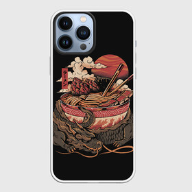 Чехол для iPhone 13 Pro Max с принтом Ramen Protector в Кировске,  |  | chinese | clouds | dawn | defender | dragon | fire breathing | japan | monster | protector | ramen | reptile | sticks | sunset | дракон | закат | защитник | китайский | монстр | облака | огнедышащий | палочки | рамен | рамэн | рассвет | япония