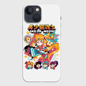 Чехол для iPhone 13 mini с принтом Sailor Meow в Кировске,  |  | ami | cat | cats | meow | minako | moon | rei | sailor | usagi | ами | артемис | венера | кот | кошка | луна | макото | марс | меркурий | минако | мичиру | момару | мун | мяу | плутон | принц | рэй | сатурн | сейлор | серенити | сецун