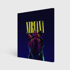 Холст квадратный с принтом Nirvana Neon в Кировске, 100% ПВХ |  | alternative | kurt cobain | metall | music | nirvana | rock | альтернатива | курт кобейн | курт кобэйн | металл | музыка | нирвана | нирванна | рок