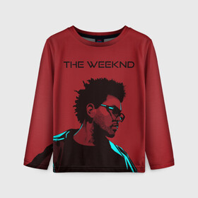 Детский лонгслив 3D с принтом the weeknd в Кировске, 100% полиэстер | длинные рукава, круглый вырез горловины, полуприлегающий силуэт
 | blinding lights | music | pop | star boy | the weekend | the weeknd | музыка | уикенд