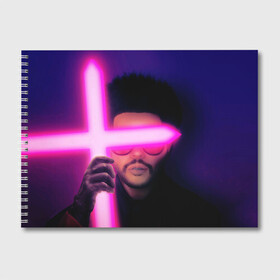Альбом для рисования с принтом The Weeknd - Blinding Lights в Кировске, 100% бумага
 | матовая бумага, плотность 200 мг. | blinding lights | music | pop | star boy | the weekend | the weeknd | музыка | уикенд
