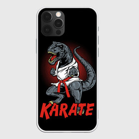 Чехол для iPhone 12 Pro Max с принтом KARATE T-REX в Кировске, Силикон |  | animal | dinosaur | fight | fighter | hunter | karate | red | sport | strong | t rex | боец | бои | динозавр | карате | сила | спорт | тиранозавр | хищник