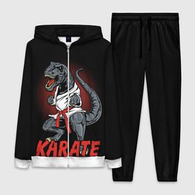 Женский костюм 3D с принтом KARATE T REX в Кировске,  |  | animal | dinosaur | fight | fighter | hunter | karate | red | sport | strong | t rex | боец | бои | динозавр | карате | сила | спорт | тиранозавр | хищник