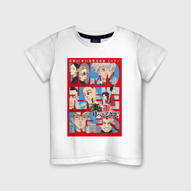 Детская футболка хлопок с принтом токийские мстители в Кировске, 100% хлопок | круглый вырез горловины, полуприлегающий силуэт, длина до линии бедер | Тематика изображения на принте: anime | tokyo revengers | аниме | манга | токийские мстители