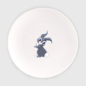 Тарелка с принтом Серый зайка в Кировске, фарфор | диаметр - 210 мм
диаметр для нанесения принта - 120 мм | Тематика изображения на принте: животное | зайчик | заяц | зверь | кролик | пушистый | серый зайка | уши | хвост