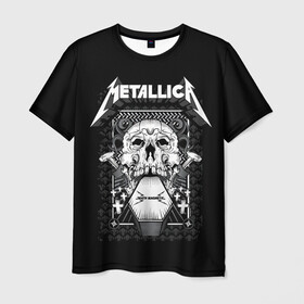 Мужская футболка 3D с принтом Death magnetic в Кировске, 100% полиэфир | прямой крой, круглый вырез горловины, длина до линии бедер | alternative | metalica | metall | metallica | music | rock | альтернатива | джеймс хэтфилд | металика | металл | металлика | музыка | рок