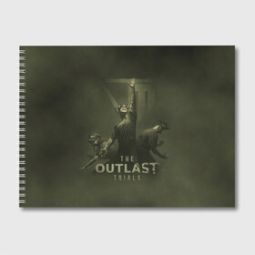 Альбом для рисования с принтом The Outlast Trial в Кировске, 100% бумага
 | матовая бумага, плотность 200 мг. | game | horror | outlast | апшер | аутласт | аутлэст | игра | майлз | меркоф | хоррор