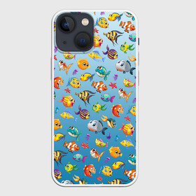 Чехол для iPhone 13 mini с принтом Подводный Мир паттерн в Кировске,  |  | fish | волна | звезда | конек | корабль | медуза | море | океан | рыба | рыбалка | рыбка | спининг | спиннинг | удочка | яхта