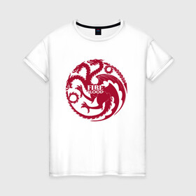 Женская футболка хлопок с принтом Logo Targaryen Quotes в Кировске, 100% хлопок | прямой крой, круглый вырез горловины, длина до линии бедер, слегка спущенное плечо | crow | fire and blood | game of thrones | lannister | stark | statwb | targaryen | винтерфел | ворон | игра престолов | король ночи | ланнистер | лютоволк | мать драконов | пламя и кровь | север | старки | таргариен | черные крылья