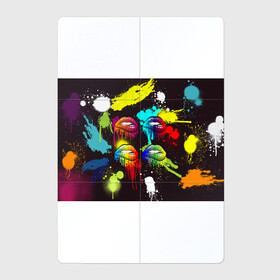 Магнитный плакат 2Х3 с принтом Красочные кубы в Кировске, Полимерный материал с магнитным слоем | 6 деталей размером 9*9 см | губки | губы | зубы | краски | поцелуй | радуга | разводы | сочный | цвет | цвета