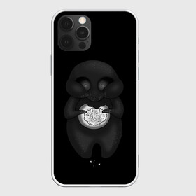 Чехол для iPhone 12 Pro Max с принтом Ом ном ном в Кировске, Силикон |  | black | cute | dark | gothic | gourmand | gray | monochrome | mork2028 | shadow | булочка | готический | еда | милый | монохромный | морк2028 | обжора | пухляш | тёмный | тень | тьма | чёрно белый