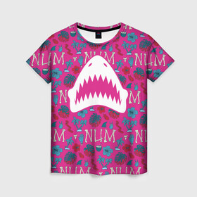 Женская футболка 3D с принтом King Shark | Num Num Num в Кировске, 100% полиэфир ( синтетическое хлопкоподобное полотно) | прямой крой, круглый вырез горловины, длина до линии бедер | king shark | nanaue | suicide squad | the suicide squad | vdzabma | кинг шарк | король акул | король акула | нэнуэ