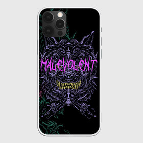 Чехол для iPhone 12 Pro с принтом MALEVOLENT / ANGRY DOG в Кировске, силикон | область печати: задняя сторона чехла, без боковых панелей | Тематика изображения на принте: angry dog | готический | дог | животные | зверь | злая собака | зубы | клыки | монстр | оскал | пасть | пес | челюсть