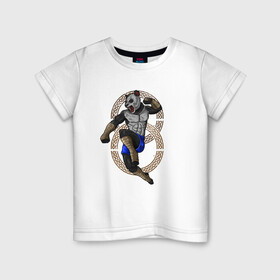 Детская футболка хлопок с принтом Тайская панда в Кировске, 100% хлопок | круглый вырез горловины, полуприлегающий силуэт, длина до линии бедер | Тематика изображения на принте: боец | бой | иллюстрация | муай тай | тайский бокс