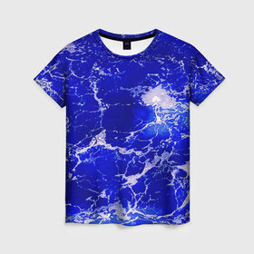 Женская футболка 3D с принтом Морские волны! в Кировске, 100% полиэфир ( синтетическое хлопкоподобное полотно) | прямой крой, круглый вырез горловины, длина до линии бедер | гавайи. | море | океан | отдых | пляж | спокойствие | штиль