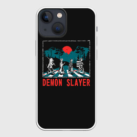 Чехол для iPhone 13 mini с принтом Demon slayer в Кировске,  |  | anime | beatles | kimetsu no yaiba | аниме | анимэ | битлз | клинок рассекающий демонов