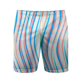 Мужские шорты спортивные с принтом Морская Лагуна! в Кировске,  |  | гавайи. | море | океан | отдых | пляж | спокойствие | штиль
