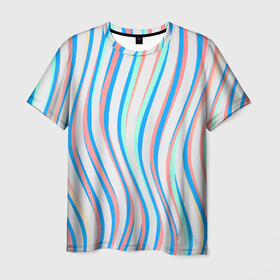 Мужская футболка 3D с принтом Морская Лагуна! в Кировске, 100% полиэфир | прямой крой, круглый вырез горловины, длина до линии бедер | гавайи. | море | океан | отдых | пляж | спокойствие | штиль