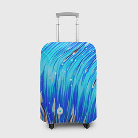 Чехол для чемодана 3D с принтом Морские водоросли! в Кировске, 86% полиэфир, 14% спандекс | двустороннее нанесение принта, прорези для ручек и колес | гавайи. | море | океан | отдых | пляж | спокойствие | штиль
