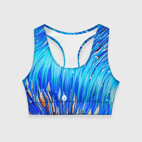 Женский спортивный топ 3D с принтом Морские водоросли! в Кировске, 82% полиэстер, 18% спандекс Ткань безопасна для здоровья, позволяет коже дышать, не мнется и не растягивается |  | гавайи. | море | океан | отдых | пляж | спокойствие | штиль