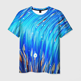 Мужская футболка 3D с принтом Морские водоросли! в Кировске, 100% полиэфир | прямой крой, круглый вырез горловины, длина до линии бедер | гавайи. | море | океан | отдых | пляж | спокойствие | штиль