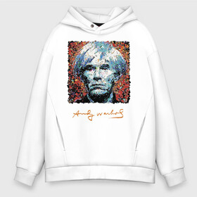 Мужское худи Oversize хлопок с принтом Andy Warhol в Кировске, френч-терри — 70% хлопок, 30% полиэстер. Мягкий теплый начес внутри —100% хлопок | боковые карманы, эластичные манжеты и нижняя кромка, капюшон на магнитной кнопке | andy warhol | art | legend | pop art | portrait | signature | искусство | легенда | подпись | поп арт | портрет | энди уорхол