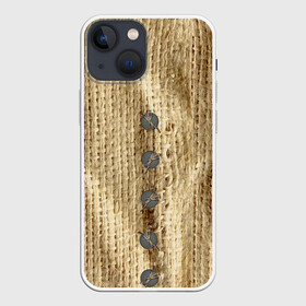 Чехол для iPhone 13 mini с принтом Мешок счастья в Кировске,  |  | Тематика изображения на принте: мешковатый | мешок | плетение | прикол | циновка | эко | экологично