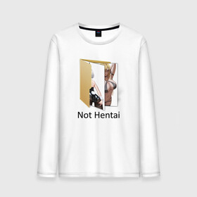 Мужской лонгслив хлопок с принтом Not Hentai в Кировске, 100% хлопок |  | ahegao | anime | love anime | manga | senpai | аниме | ахегао | забавный | любителю аниме | люблю аниме | мем | обман | папка | папка на компьютере | прикол | рабочий стол | с юмором | семпай | сенпай | тяночка | 