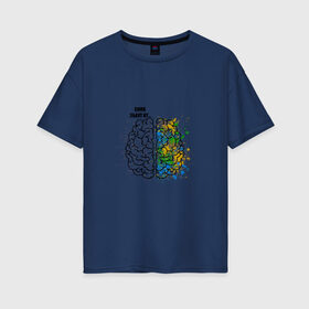Женская футболка хлопок Oversize с принтом Синк Эбаут Ит в Кировске, 100% хлопок | свободный крой, круглый ворот, спущенный рукав, длина до линии бедер
 | алгебра | арт | геометрия | краски | математика | мем | мозги | прикол. | учителю
