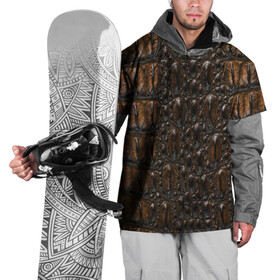 Накидка на куртку 3D с принтом Рептилоид в Кировске, 100% полиэстер |  | Тематика изображения на принте: берегите природу | кожа | корокодил