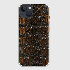 Чехол для iPhone 13 с принтом Рептилоид в Кировске,  |  | Тематика изображения на принте: берегите природу | кожа | корокодил