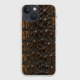 Чехол для iPhone 13 mini с принтом Рептилоид в Кировске,  |  | берегите природу | кожа | корокодил