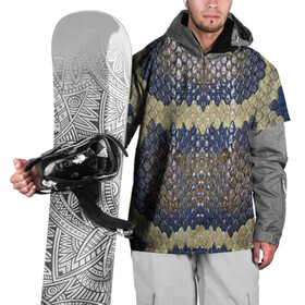 Накидка на куртку 3D с принтом Рептилоид. Змея в Кировске, 100% полиэстер |  | берегите природу | змея | кожа | экология