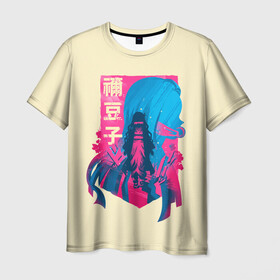 Мужская футболка 3D с принтом Nezuko Neon в Кировске, 100% полиэфир | прямой крой, круглый вырез горловины, длина до линии бедер | anime | kimetsu no yaiba | аниме | анимэ | клинок рассекающий демонов