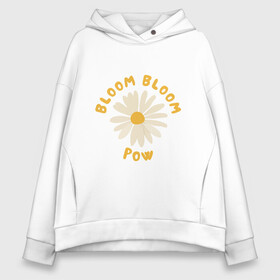 Женское худи Oversize хлопок с принтом THE BOYZ Bloom Bloom Pow Cute  в Кировске, френч-терри — 70% хлопок, 30% полиэстер. Мягкий теплый начес внутри —100% хлопок | боковые карманы, эластичные манжеты и нижняя кромка, капюшон на магнитной кнопке | Тематика изображения на принте: 3racha | bts | bts idol | drake | exid hot pink | ikon | kpop | sleepy baby wolf | stay gold | the boyz bloom bloom pow cute retro lyrics | кейпоп | корейская музыка | корея | кпоп | поп