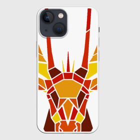 Чехол для iPhone 13 mini с принтом Полигональный тотем олень в Кировске,  |  | animal | deer | totem | геометрия | животное | олень | полигоны | тотем