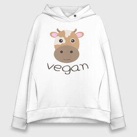 Женское худи Oversize хлопок с принтом Vegan Cow в Кировске, френч-терри — 70% хлопок, 30% полиэстер. Мягкий теплый начес внутри —100% хлопок | боковые карманы, эластичные манжеты и нижняя кромка, капюшон на магнитной кнопке | Тематика изображения на принте: cow | green | greenpaece | nature | sport | vegan | yoga | веган | вегетарианец | гринпис | еда | животные | жизнь | здоровье | зеленый | йога | корова | мир | овощи | пища | планета | природа | растение | спорт | тело | фрукты