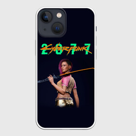 Чехол для iPhone 13 mini с принтом CYBERPUNK 2077 | КИБЕРПАНК (Z) в Кировске,  |  | cd project red | cyberpunk 2077 | demon | keanu reeves | samurai | smile | vi | арасака | ви | демон | киану ривз | киберпанк 2077 | найт сити | самураи | смайл