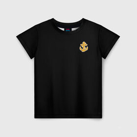 Детская футболка 3D с принтом Военно-Морской флот в Кировске, 100% гипоаллергенный полиэфир | прямой крой, круглый вырез горловины, длина до линии бедер, чуть спущенное плечо, ткань немного тянется | anchor | fleet | navy | праздники | флот | якорь