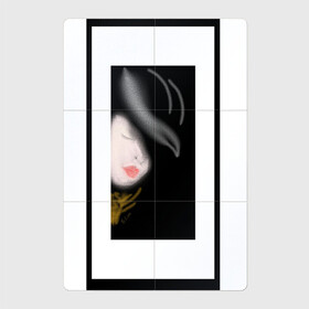 Магнитный плакат 2Х3 с принтом Лицо девушки Нуар в Кировске, Полимерный материал с магнитным слоем | 6 деталей размером 9*9 см | девушка | лицо | мелки | нуар
