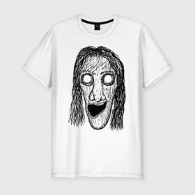 Мужская футболка хлопок Slim с принтом Растрепанное лицо в Кировске, 92% хлопок, 8% лайкра | приталенный силуэт, круглый вырез ворота, длина до линии бедра, короткий рукав | dead | ghost | halloween | horror | suspense | vampire | witch | zombie