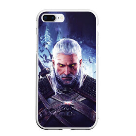 Чехол для iPhone 7Plus/8 Plus матовый с принтом THE WITCHER / GERALT OF RIVIA в Кировске, Силикон | Область печати: задняя сторона чехла, без боковых панелей | the witcher | ведьмак | геральт | зе витчер | игра | компьютерная игра