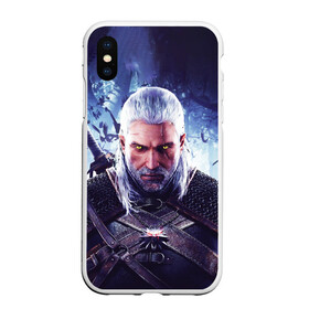 Чехол для iPhone XS Max матовый с принтом THE WITCHER / GERALT OF RIVIA в Кировске, Силикон | Область печати: задняя сторона чехла, без боковых панелей | the witcher | ведьмак | геральт | зе витчер | игра | компьютерная игра