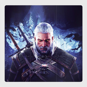 Магнитный плакат 3Х3 с принтом THE WITCHER / GERALT OF RIVIA в Кировске, Полимерный материал с магнитным слоем | 9 деталей размером 9*9 см | the witcher | ведьмак | геральт | зе витчер | игра | компьютерная игра